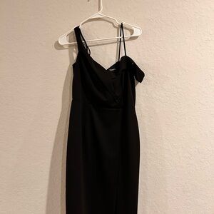 bebe One Shoulder Black Dress